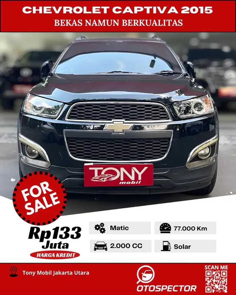 Chevrolet Captiva 2.0L Diesel AT 2015 Hitam