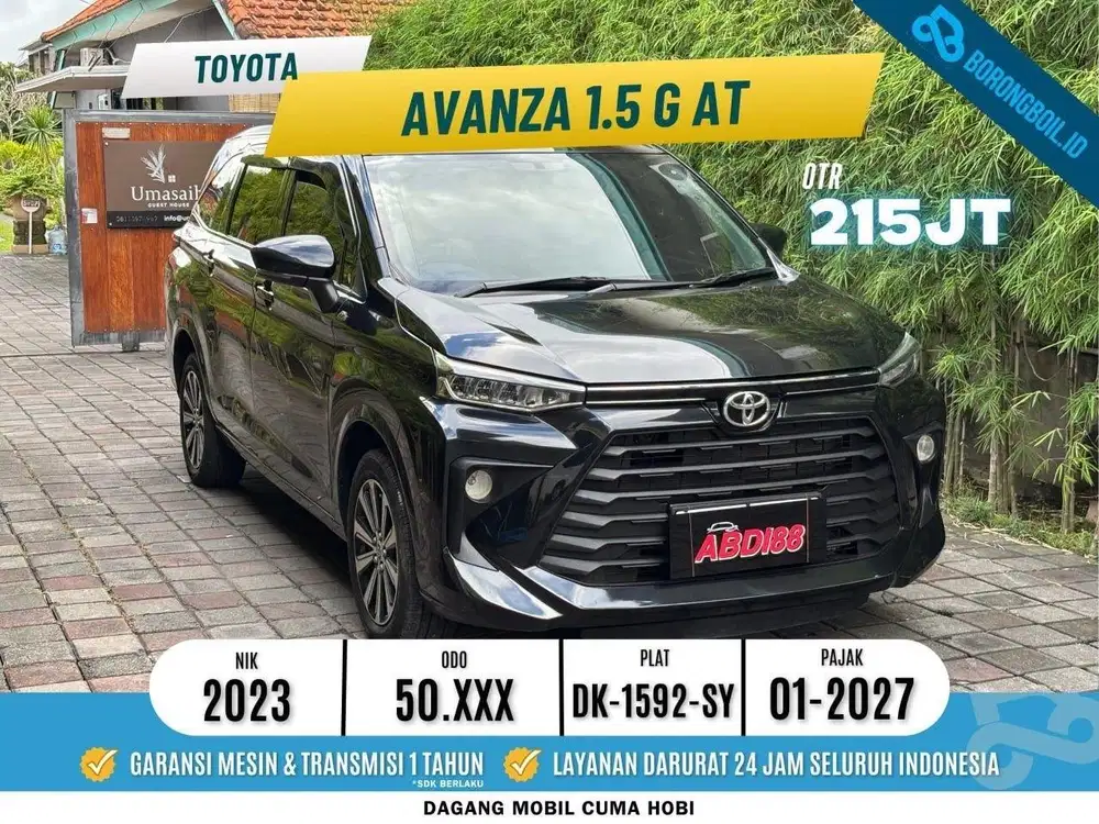 [ASLI BALI] Toyota Avanza 1.5 G CVT 2023 Hitam Metalik