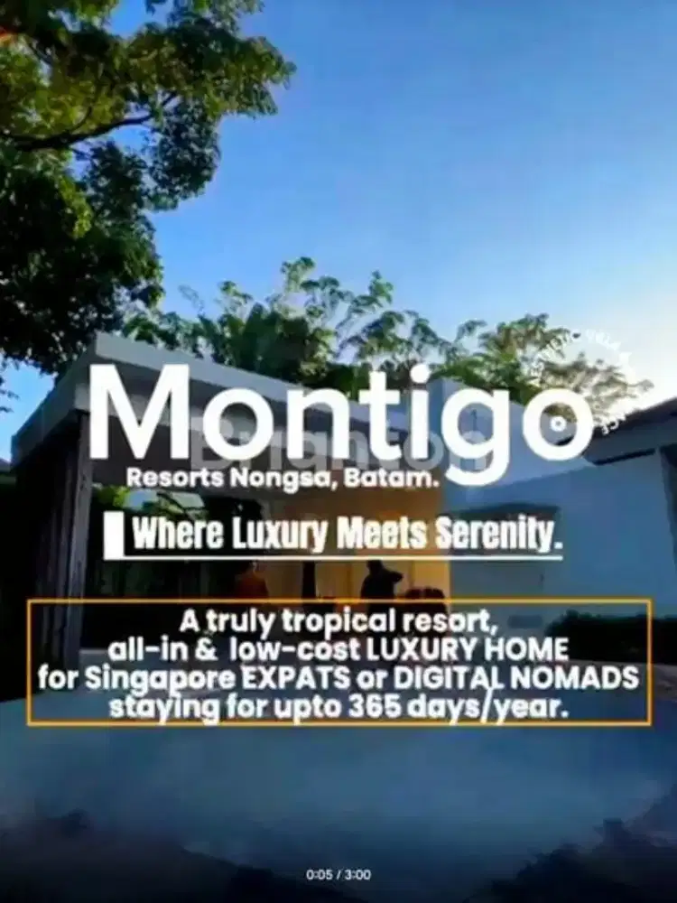 Dijual murah Villa Montigo Resort Seafront Batam , cocok investasi