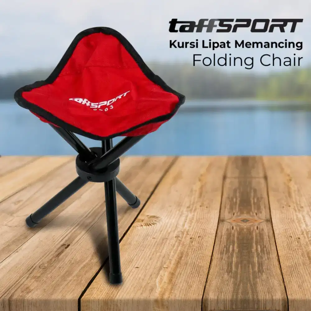 TaffSPORT Kursi Lipat Outdoor Mancing Portable Oxford Folding Chair