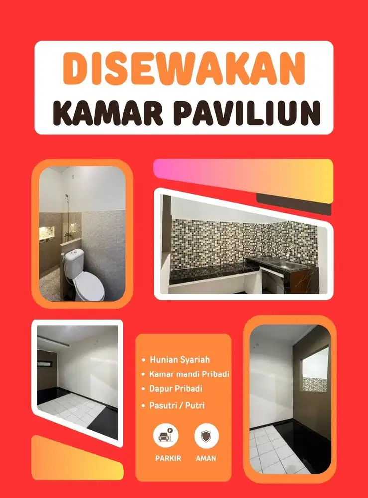 Disewakan Paviliun Exclusive untuk Pasutri/ Putri Syariah