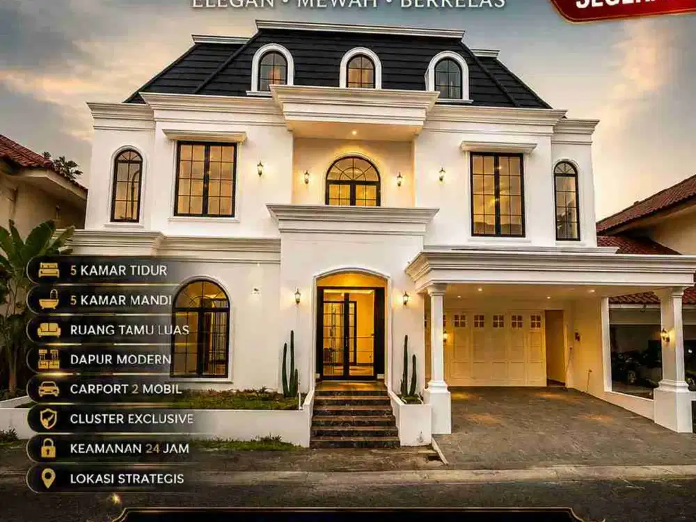 Brand new Bintaro American classic siap huni dgn kolam renang yg besar premium cluster