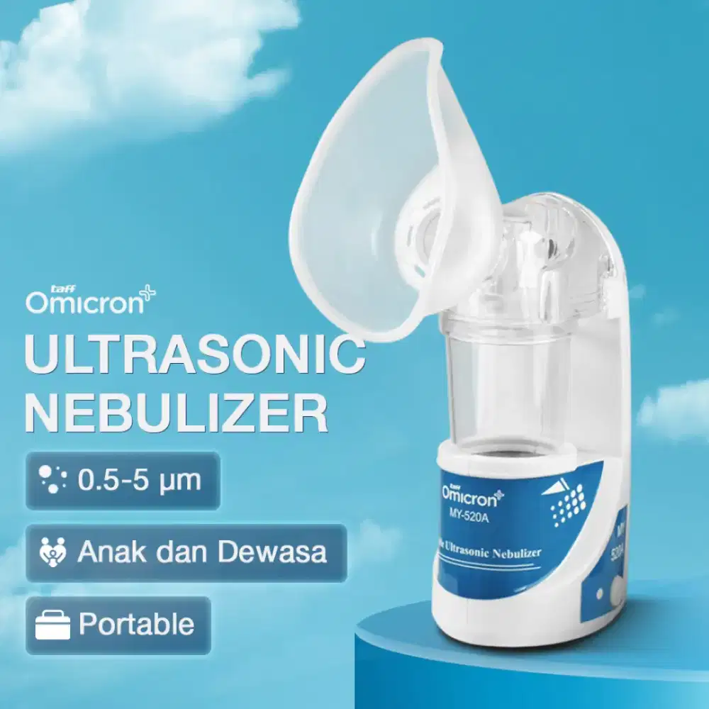 TaffOmicron Alat Terapi Pernapasan Ultrasonic Nebulizer Atomizer
