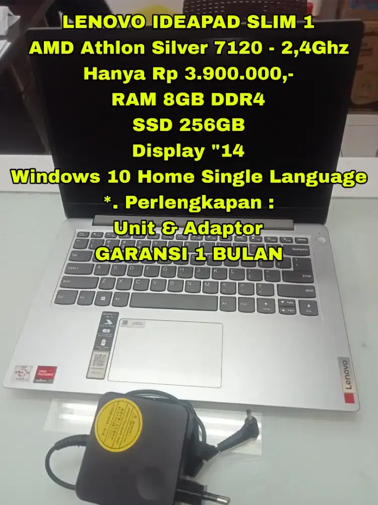 LENOVO IDEAPAD SLIM 1
AMD Athlon Silver 7120 - 2,4Ghz
