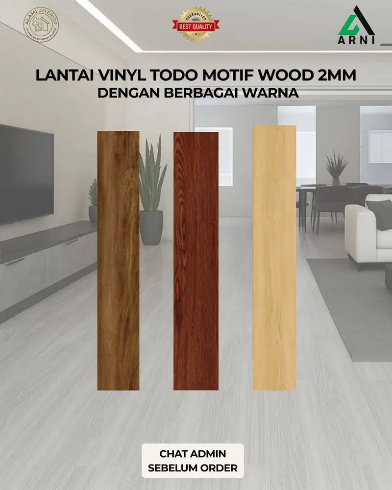 Lantai Vinyl TODO/Tebal 2mm/Anti Rayap