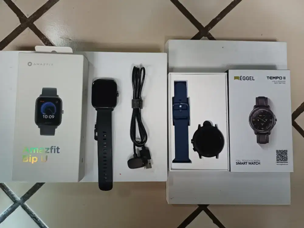 Jual Jam Tangan Smartwatch Second Amazfit Bip U dan Eggel Tempo II