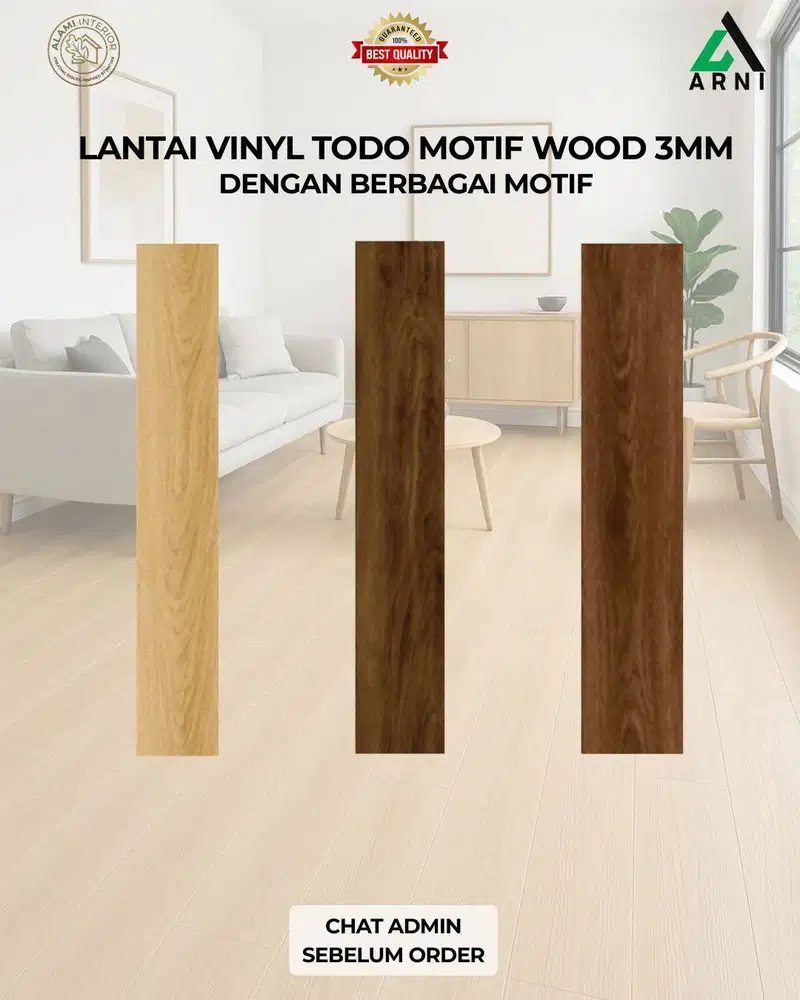 Lantai Vinyl TODO/Tebal 3mm/Anti Rayap