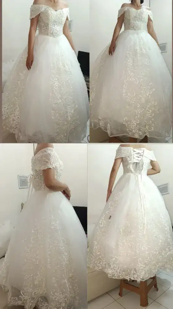 Jual cepat gaun pengantin masih ad tag label