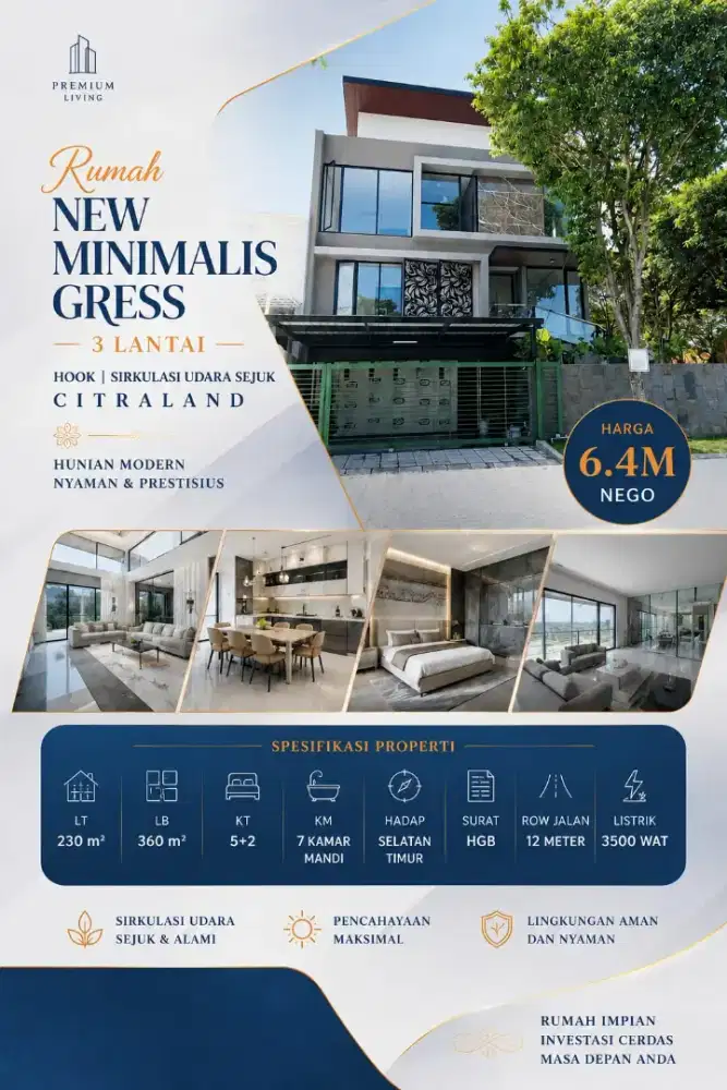 Rumah New Minimalis New Gress 3 lantai
Citraland