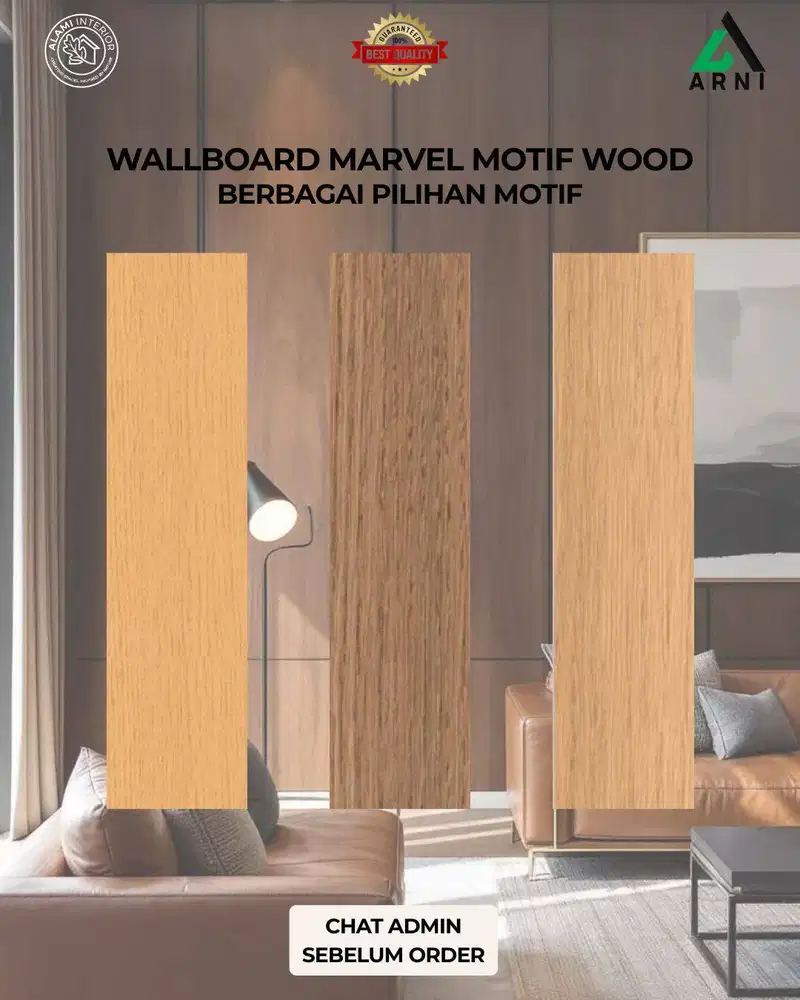 Wallboard Marvel Motif Kayu/Anti Rayap/Dekorasi Dinding