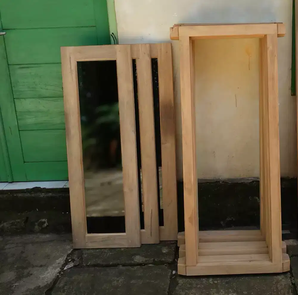 Kusen + daun jendela bahan kayu jati