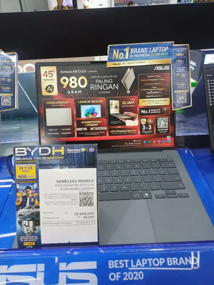 Cicilan tanpa kartu kredit DP 0% Laptop Asus UX3407QA-IPSP152M