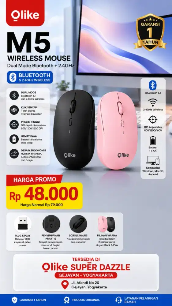 Mouse wireless Olike M5
