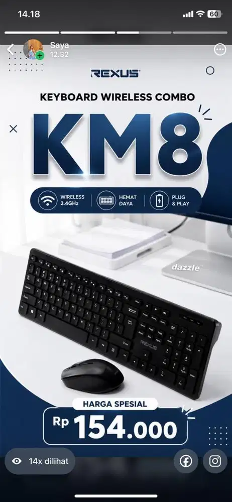 Keyboard rexus Km8 combo