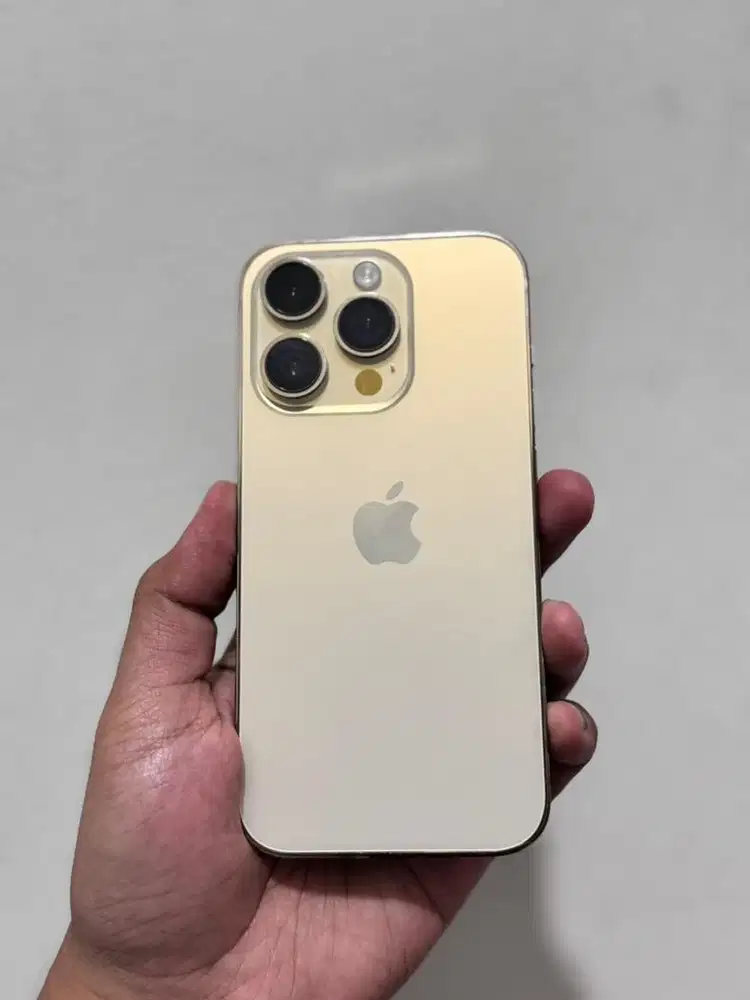 iPhone 14 Pro 256gb gold Inter all op fullset mulus. hb 100%