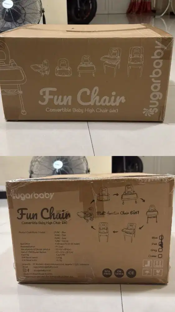 Baby chair Convertible 6in1 sugar baby, Baru, Murah