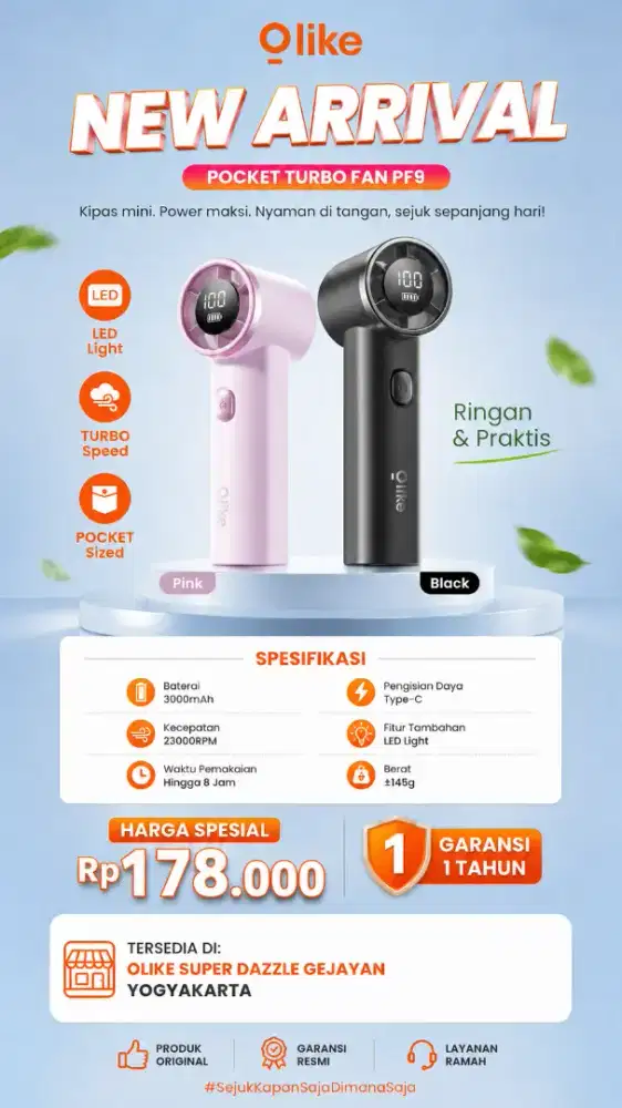 Kipas portable olike PF9