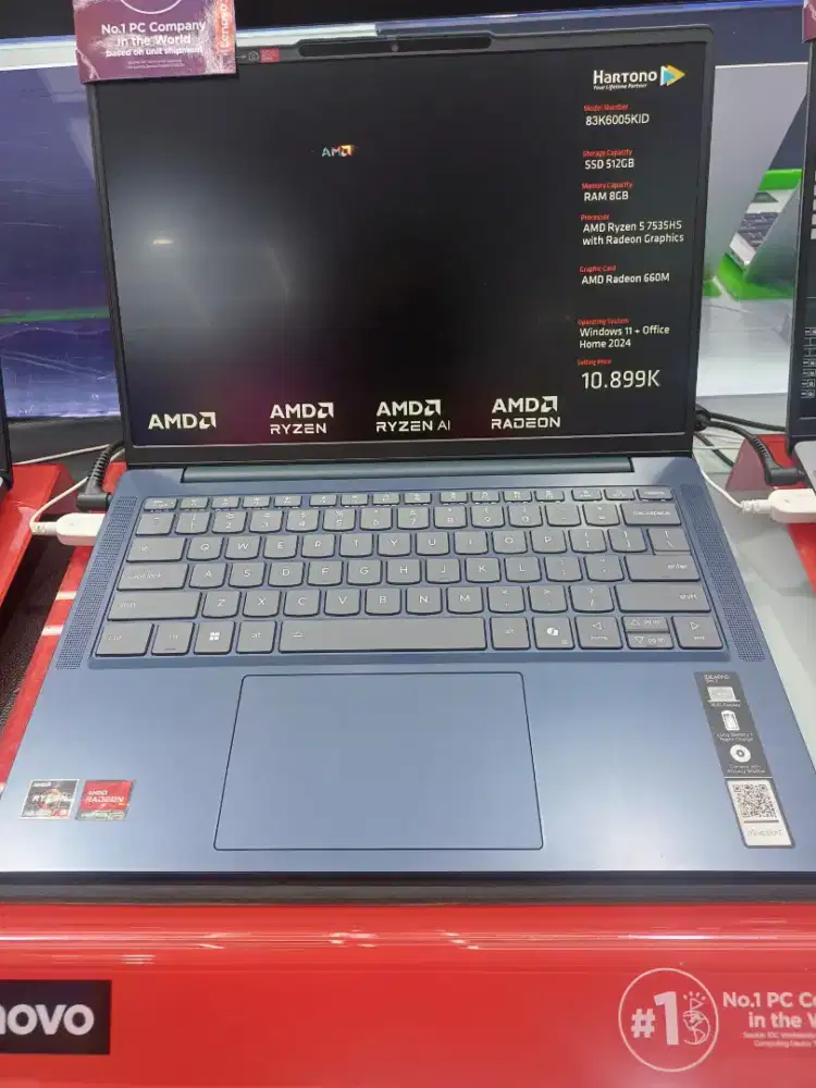 Cicilan tanpa kartu kredit Laptop Lenovo AMD ryzen 5, 512/16GB