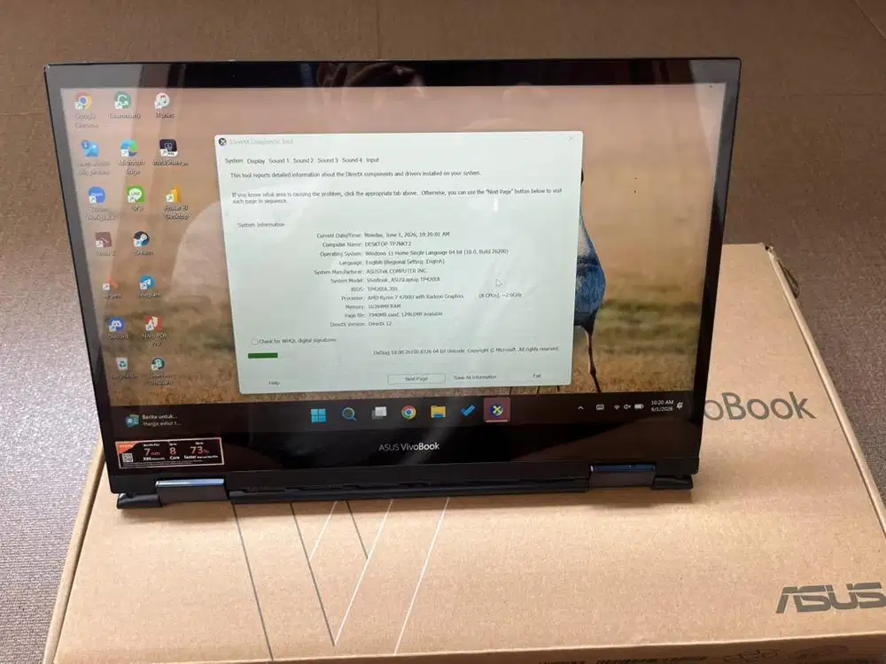 Asus Vivobook Tm420IA Ryzen 7