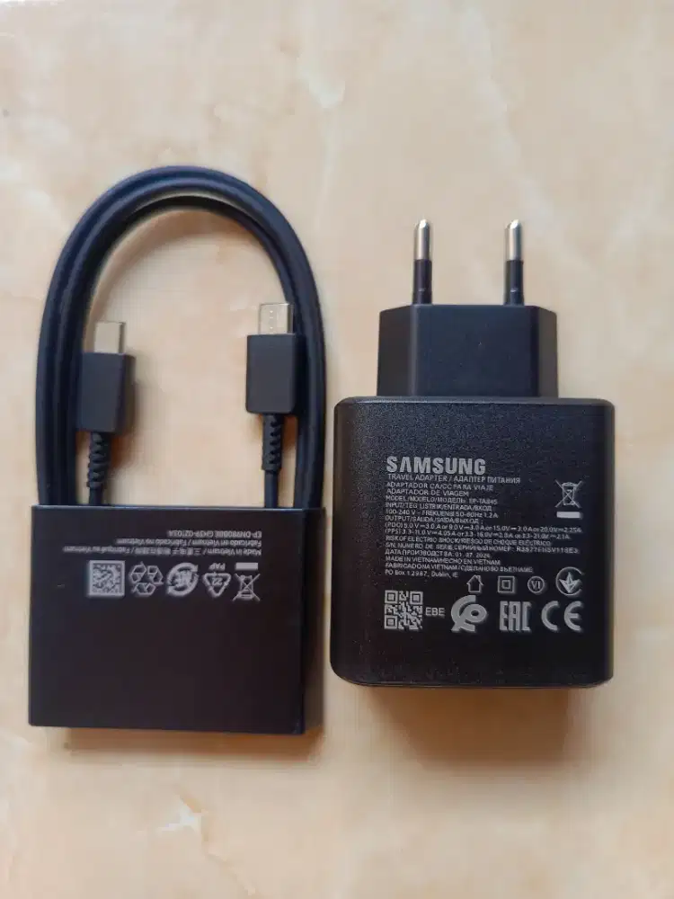 Casan samsung 45 watt super fast charging new ori
