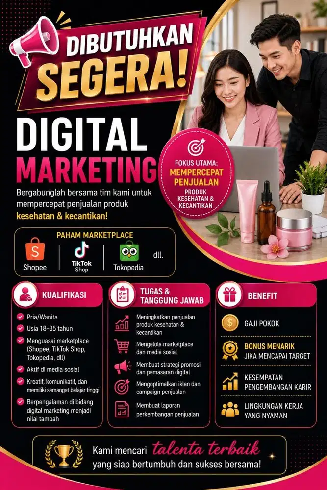Di butuhkan Segera Digital Marketing