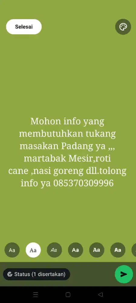 Cari pekerjaan memasak dll
