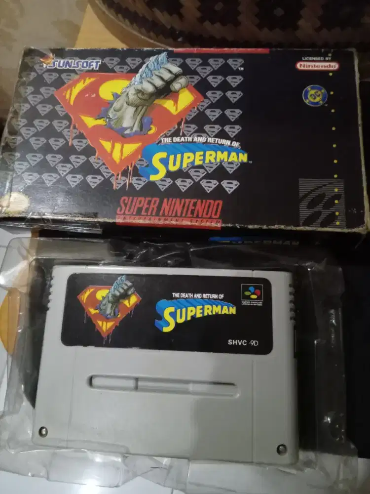 Kaset supernintendo superman ori japan nego cod rungkut ok gan