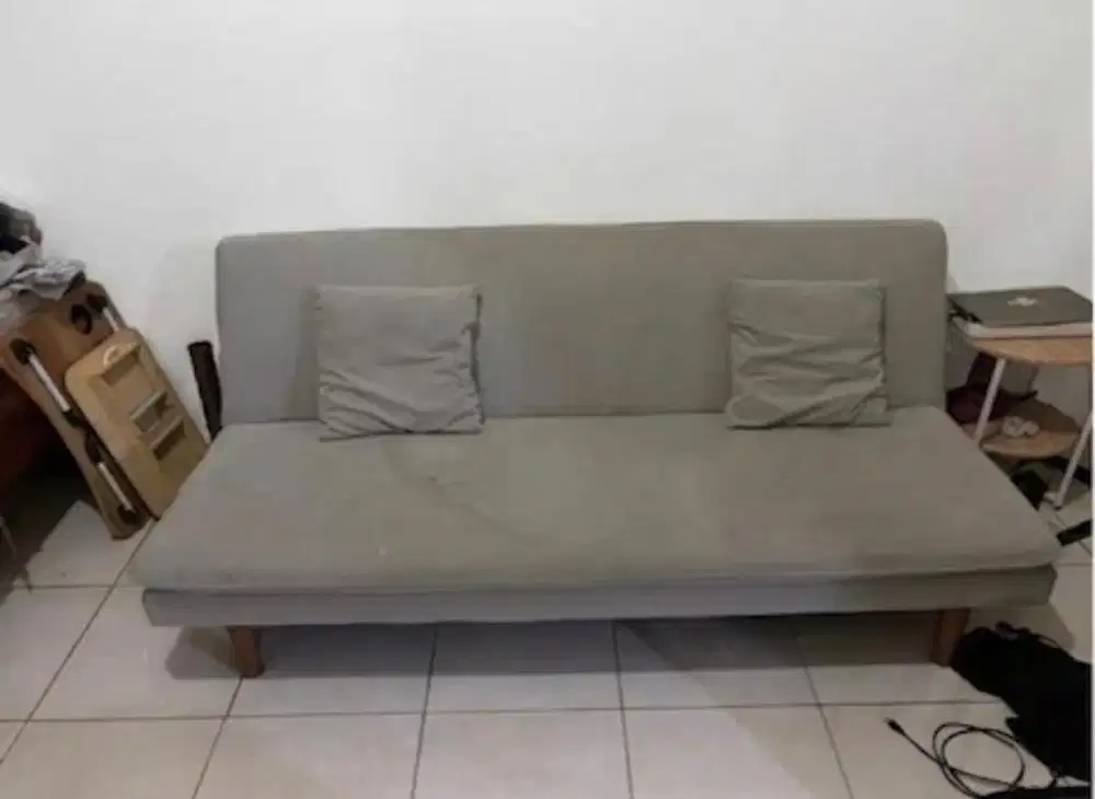 Informa - Sofa Bed Fabric Abu Abu Muda | Multifungsi Sofa Tidur