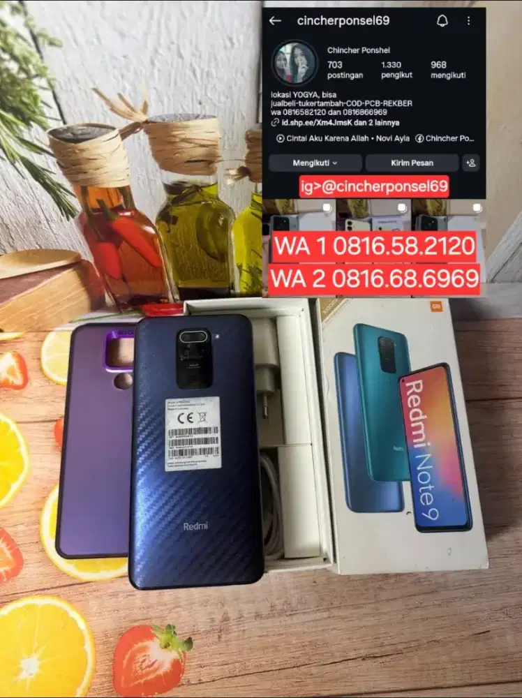 Jual redmi note 9  istimewah