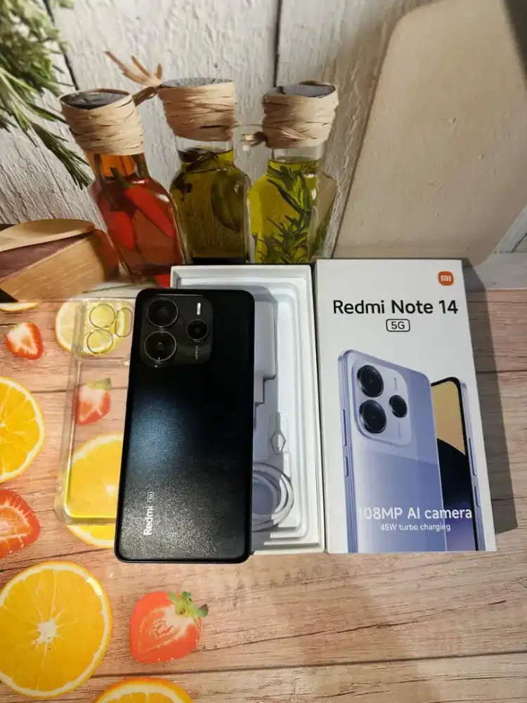 Jual hp likenew REDMI NOTE 14 5G 12/512 istimewa grns sampai 03 2027