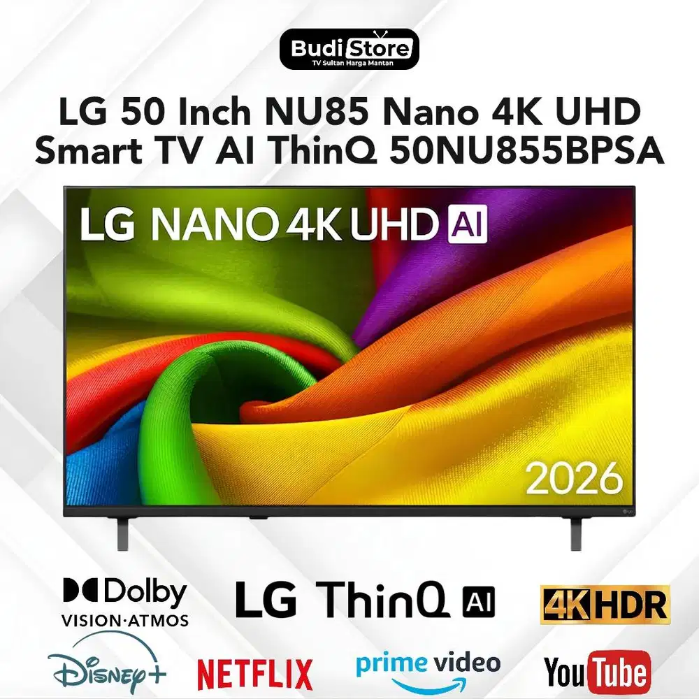 LG 50 Inch NU85 Nano 4K UHD Smart TV AI ThinQ 50NU855BPSA