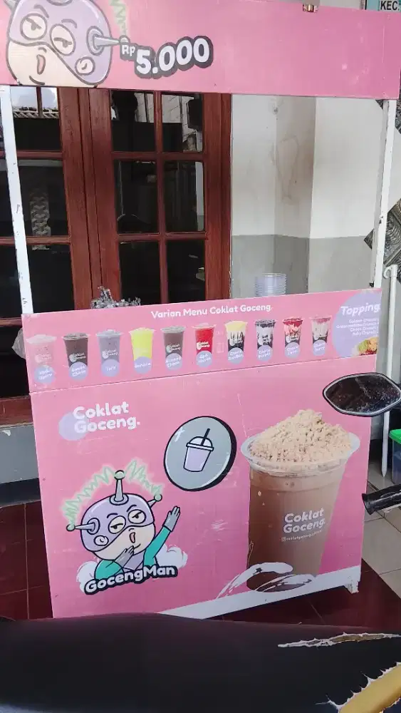 JUAL STAND MINUMAN COKLAT GOCENG LENGKAP