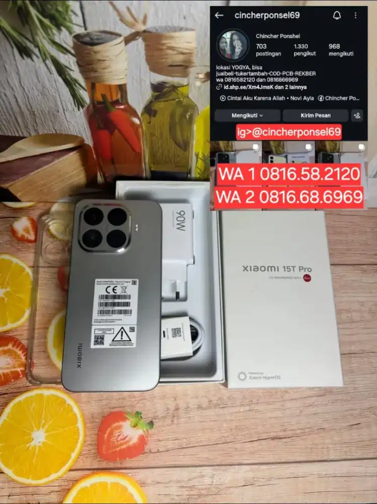 Jual hp Xiaomi 15T Pro 5g 12/ 512 likenew istimewa grns 04 2028