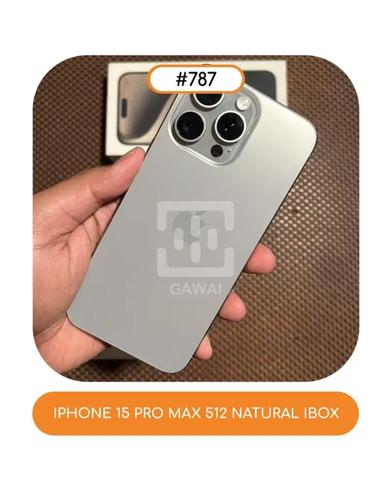 #787 Iphone 15 Pro Max Natural Titanium 512 Ibox BH 85%