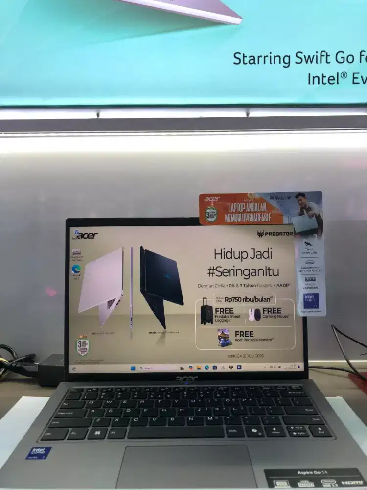 ACER ASPIRE GO 14. prosesor Intel Core Ultra 7, RAM 16GB