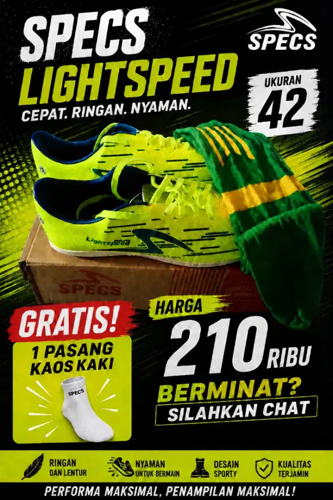 Jual sepatu futsal specs