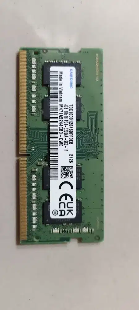 RAM Laptop SODIMM Samsung 4GB DDR4 PC4-3200AA Original Cabutan