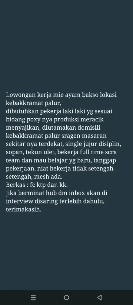 Lowongan pekerjaan