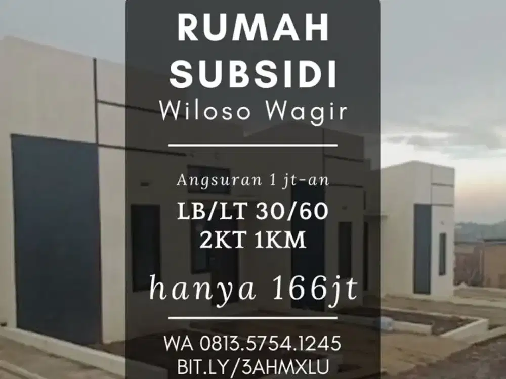 Rumah subsidi gondowangi wagir sukun hanya 166jt angsuran 1jt-an
