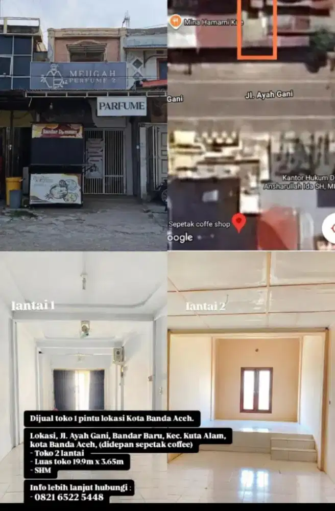 Dijual Ruko 2 Lantai di Lamprit, B. Aceh - Lokasi Strategis
