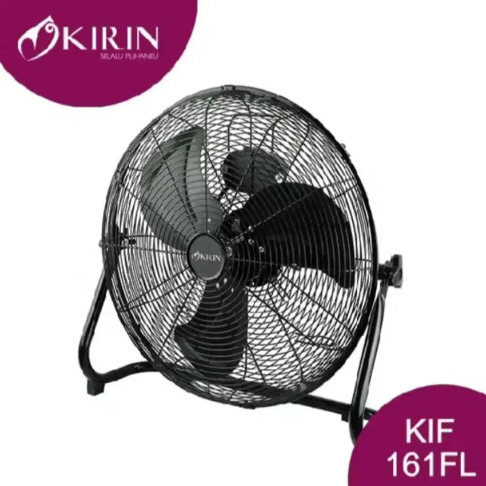 KIRIN KIF-16 FL Kipas Lantai Industri 16 Inci Hitam Kualitas Terbaik
