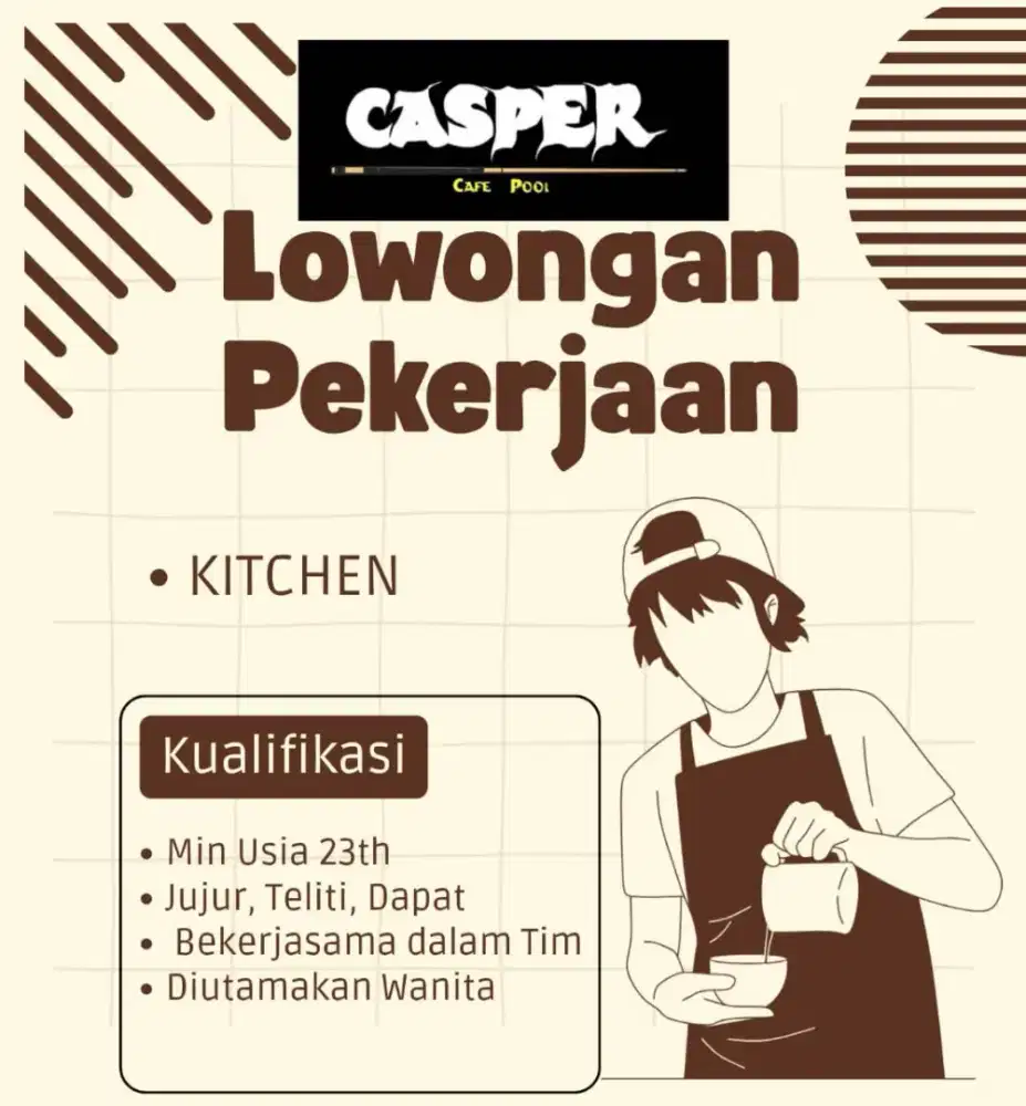 Dibutuhkan segera bwt di kitchen