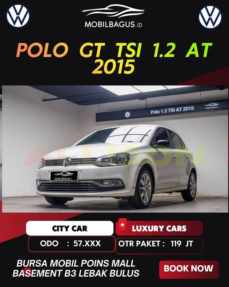 Volkswagen Polo 1.2 TSi Metik 2015 NoPol Ganjil Low KM