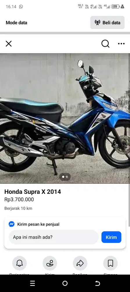 Supra bekas murah lengkap
