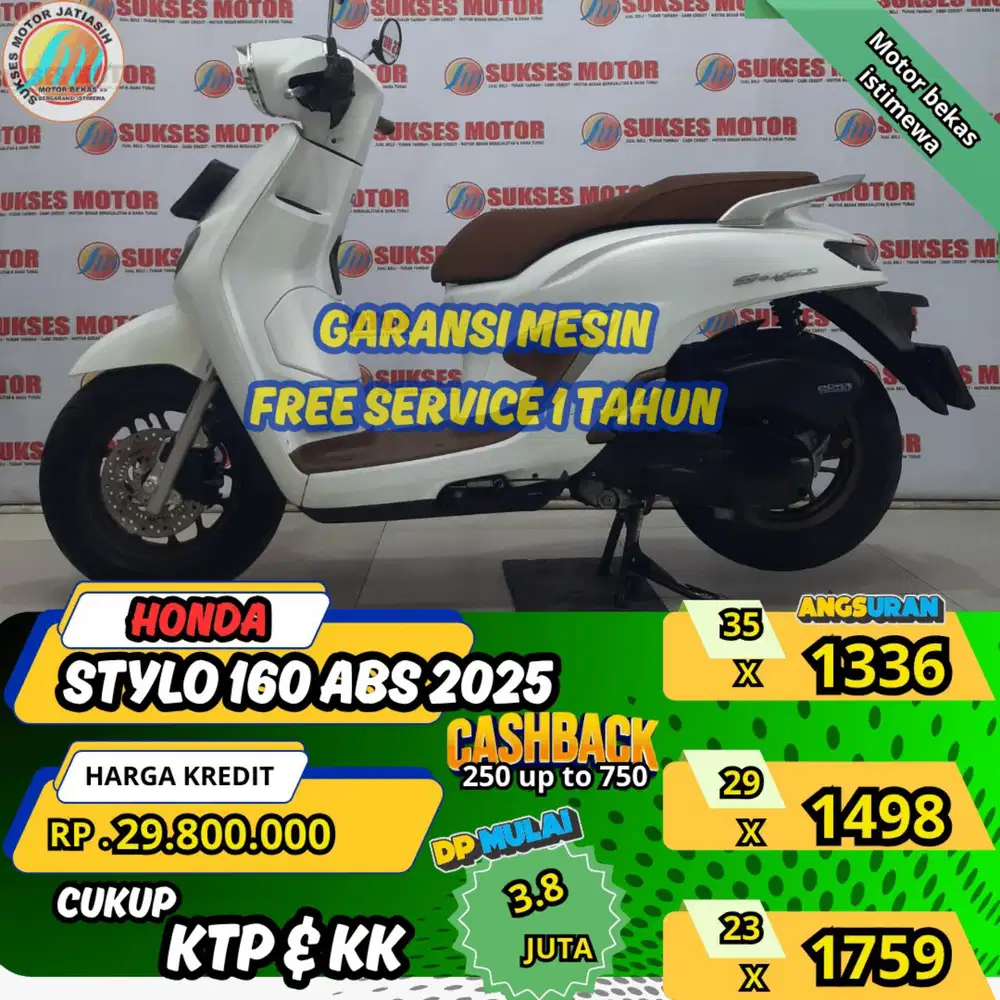HONDA STYLO 160 ABS 2025 DP&ANGSURAN TERMURAHSYRT KTP&KK(SUKSESMOTOR)`