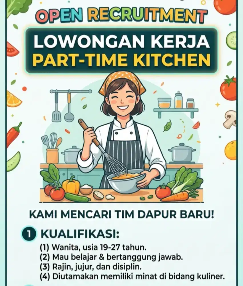 Part time khusus kitchen