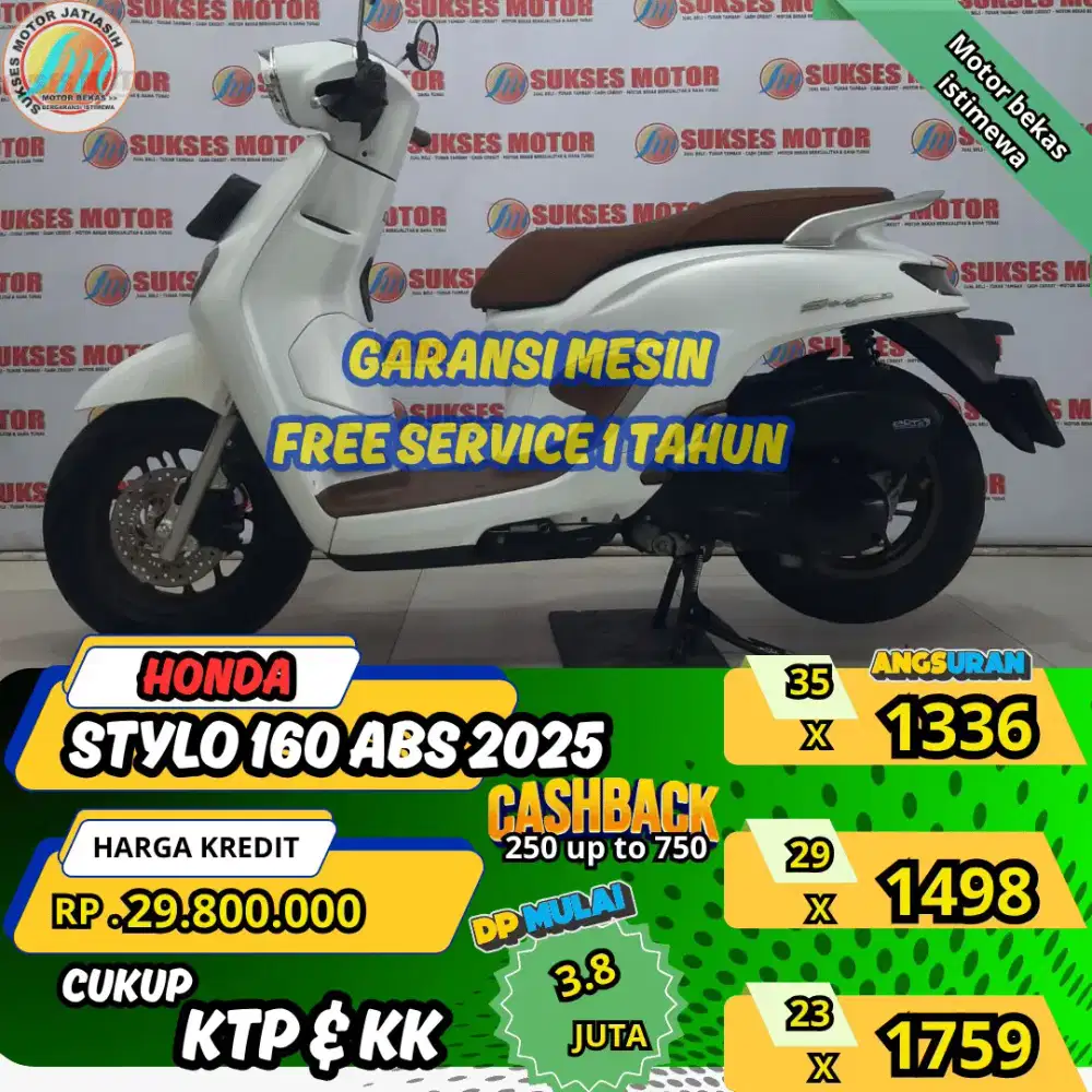 HONDA STYLO 160 ABS 2025 DP&ANGSURAN TERMURAHSYRT KTP&KK(SUKSESMOTOR)`
