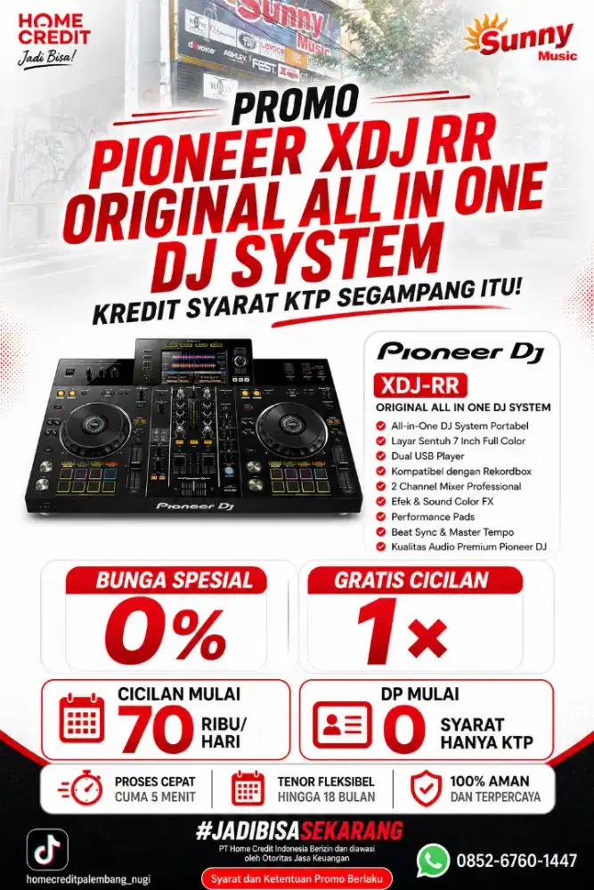 PIONEER XDJ RR ORIGINAL ALL IN ONE DJ SYSTEM TERMURAH SEKOTA PALEMBANG