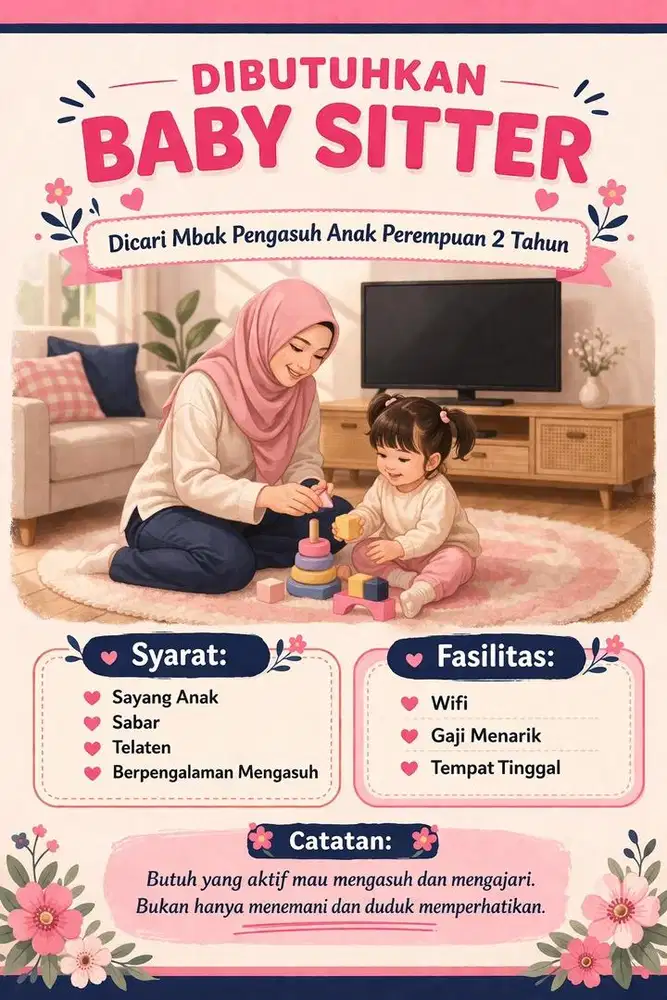 DICARI BABY SITTER MENGINAP /ART