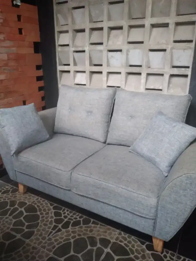sofa two sitter grey